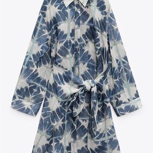 Zara knotted Ramie Dress Limited Edition -NWOT S/M